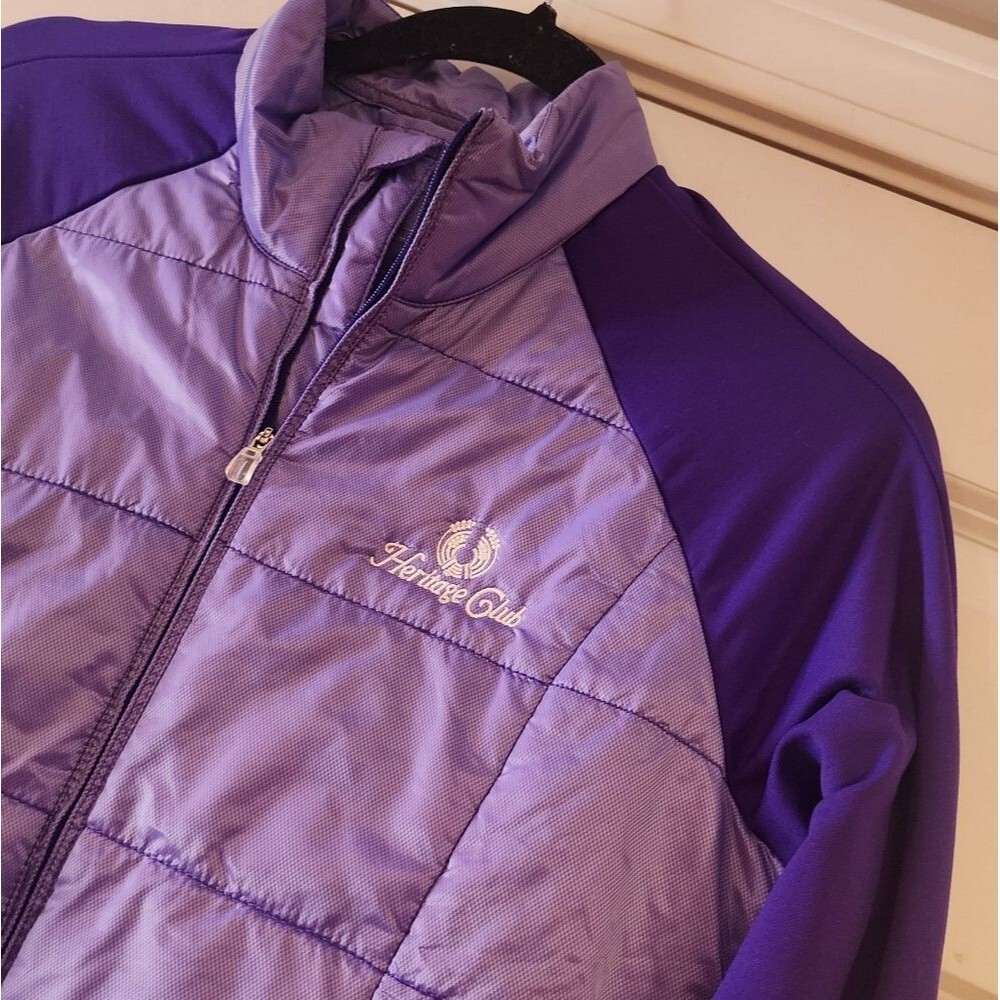 Adidas ClimaProof Heritage Club purple active jacket S - Picture 2 of 4